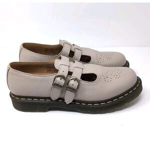 Dr Martens Mary Jane Shoes Womens 11 Parchment Beige 8065 Virginia Leather NWOB